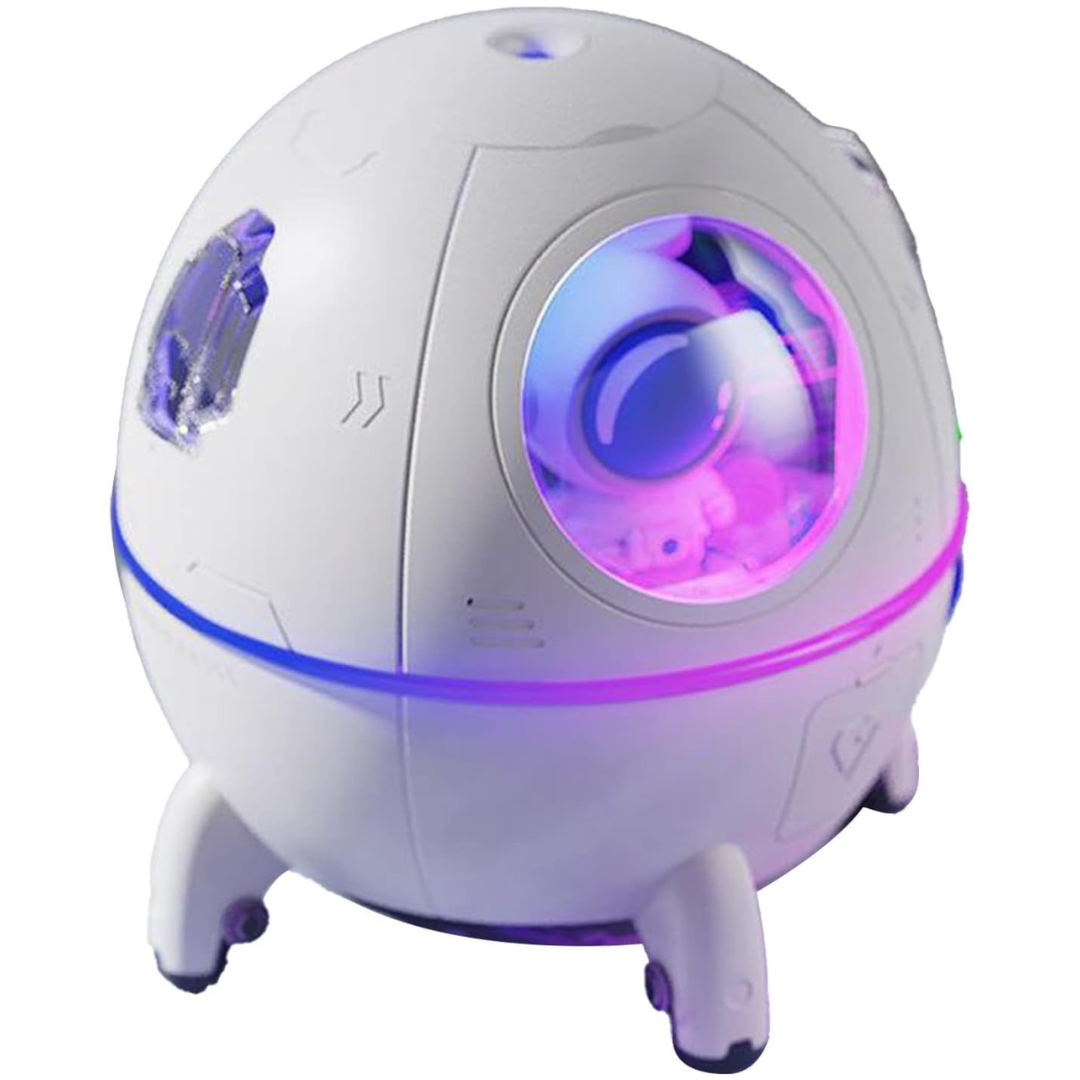Humidificador Nave Espacial con Luz LED y Astronauta Decorativo